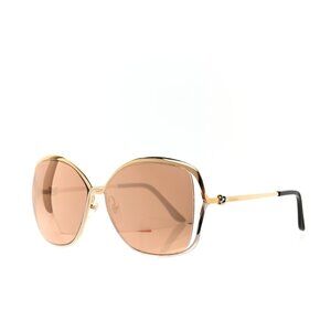 NWT Cartier Trinity Sunglasses Metal Frame Brown